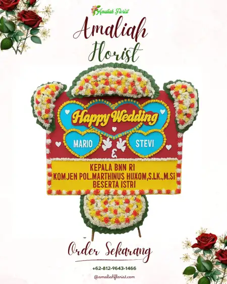 Papan Bunga Pernikahan Kiringan